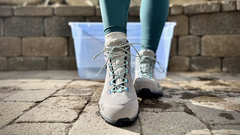 hiking boots womens - after two minutes of full submersion, the leather upper on the tx...