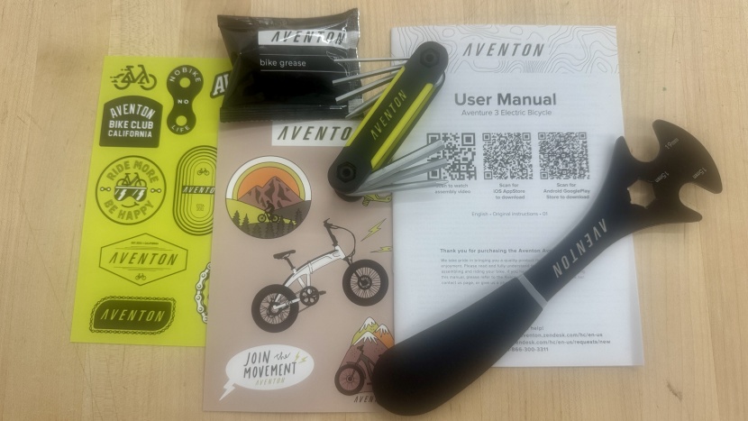 aventon aventure m - everything you need to complete the assembly and maybe a add a...