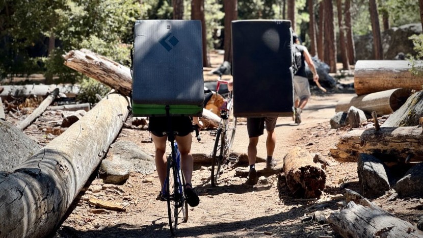 bouldering crash pad - packability is a key component of your bouldering crash pad...