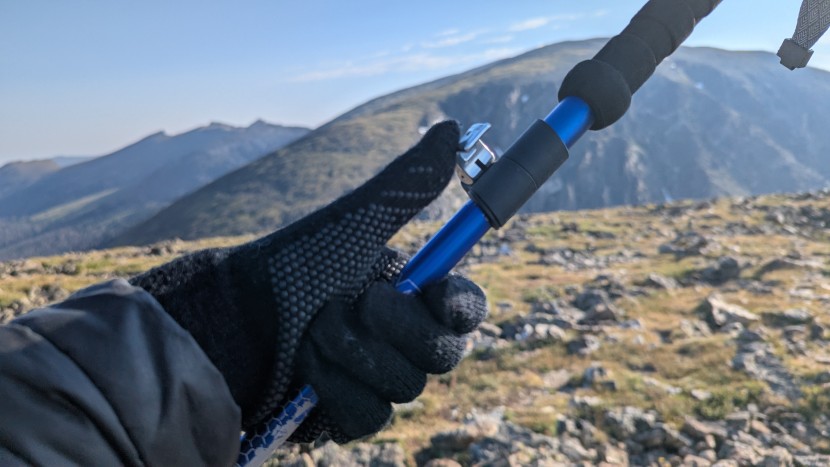 trekology trek-z 2.0 - the flick locks are easy to adjust with or without gloves.