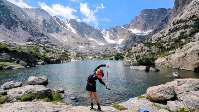 trekking poles - although the trail back&#039;s rubberized grips and plastic handle tops...