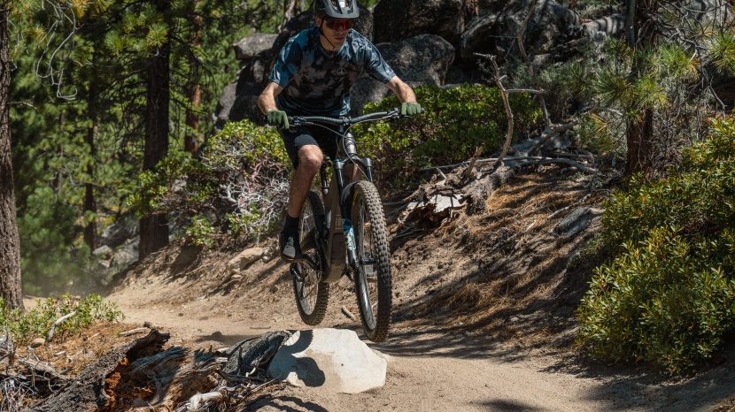 electric mountain bike - steep climbs can be relaxing on a full-powered ebike.