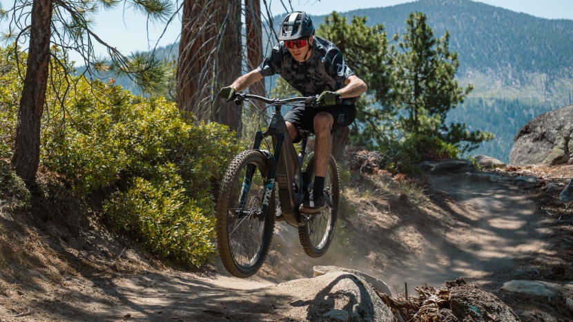 ibis oso 1.1 - catching a bit of air uphill, the bike doesn&#039;t feel incredibly...