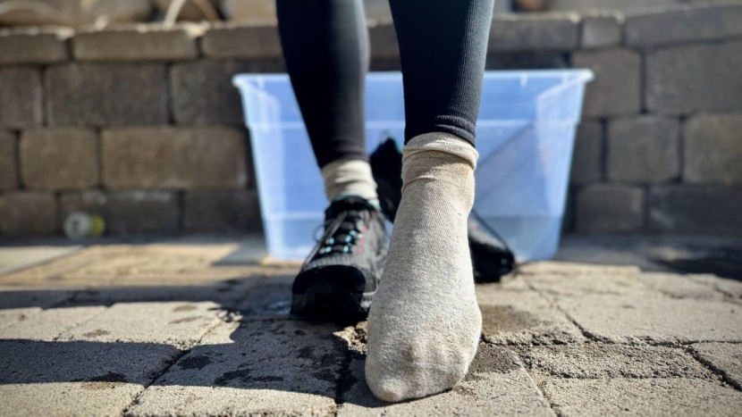 our testers dunk every shoe into a controlled and measured bucket of...