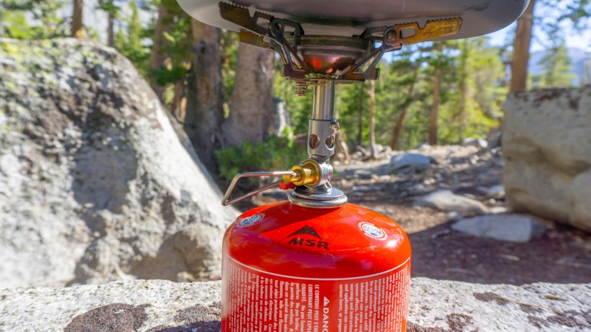 backpacking stove - while the soto windmaster was a formidable foe against the elements...