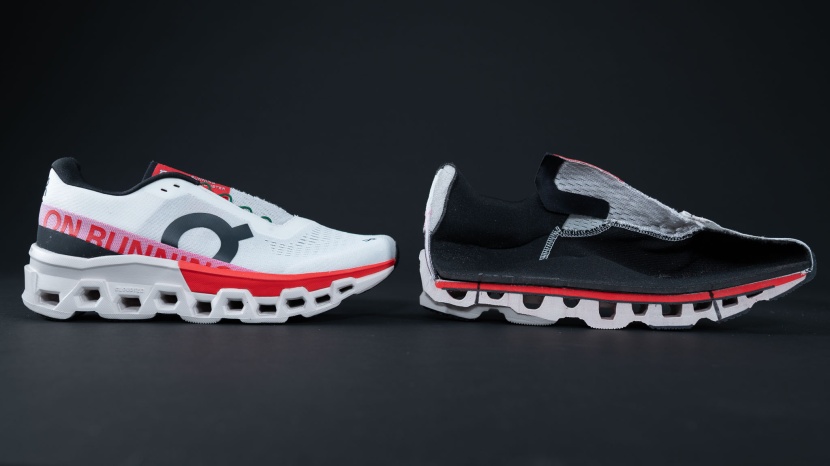 on cloudmonster 2 - the midsole of the cloudmonster is unique, at least in the context...