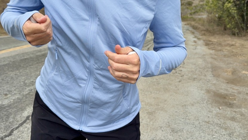 the elastic thumb loops secure sleeves, which adds much-needed...