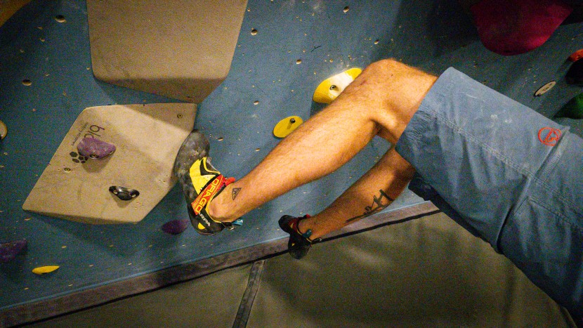 scarpa drago - even on overhung terrain, you can press this shoe onto flat volumes...