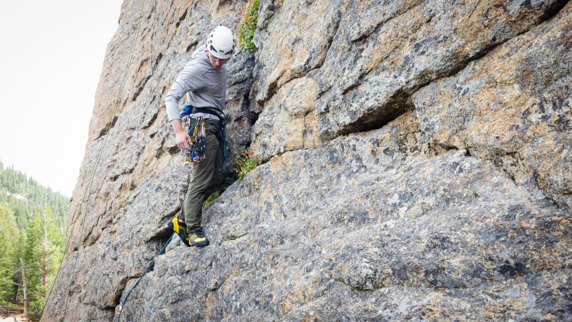 climbing shoes - stiffer shoes like the katana lace help support your feet for long...