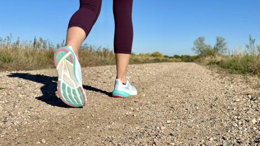 altra experience flow 2 for women - the softer midsole allows the shoe to keep traction on gravel...