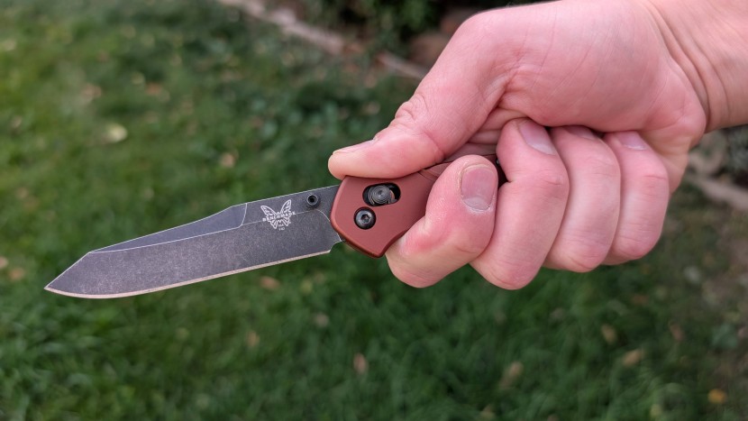 pocket knife - the benchmade osborne has a rare (and useful!) reverse tanto blade...
