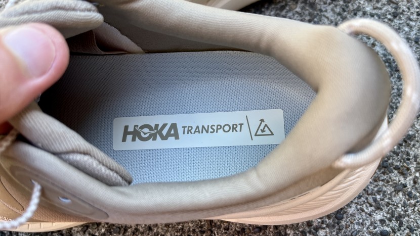 hoka transport - the heel, collar, and tongue padding ensure a cozy fit. and the heel...