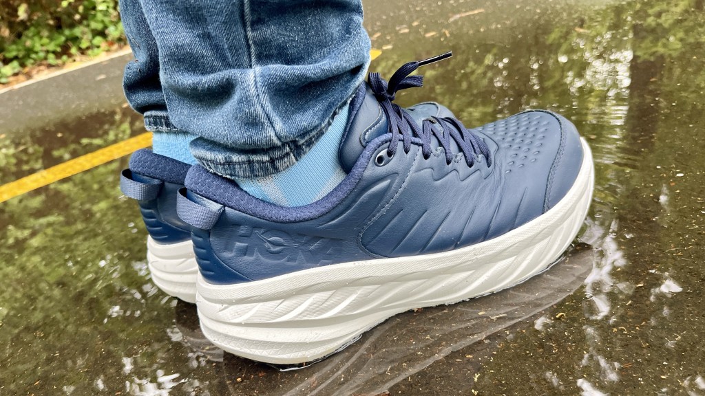 hoka bondi sr - with water-resistant uppers and slip-resistant soles, puddles don&#039;t...