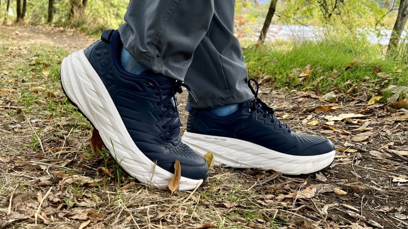 walking shoes - some shoes, like the bondi sr, utilize sole rigidity to improve...