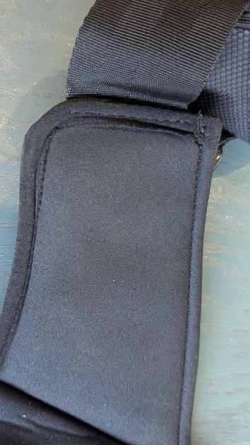 the entire inside of the trx is a soft neoprene fabric that, while...