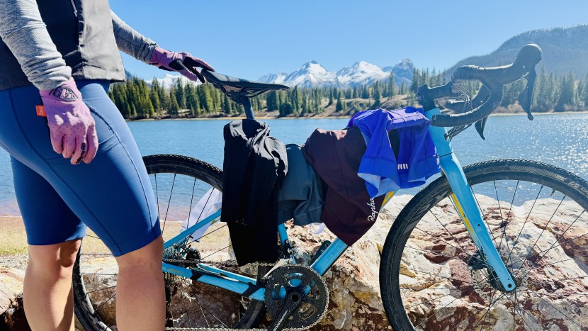 terry bike bermuda shorts - if you look closely here, you can see some fraying along the seam...