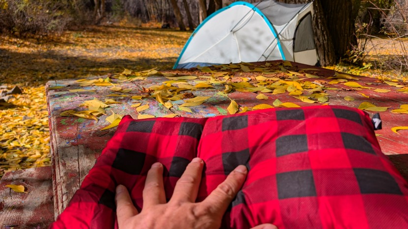 camping pillow - for the price, the teton sports pillow offers a decent amount of...