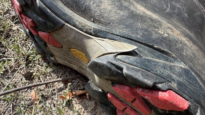 a small portion of the footbed has peeled back after hundreds of...