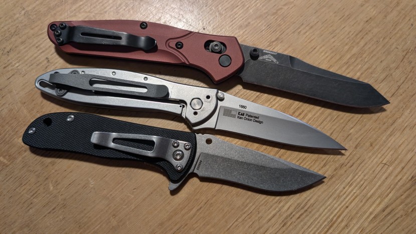 pocket knife - three of our favorite portable knives. the benchmade osborne (top)...