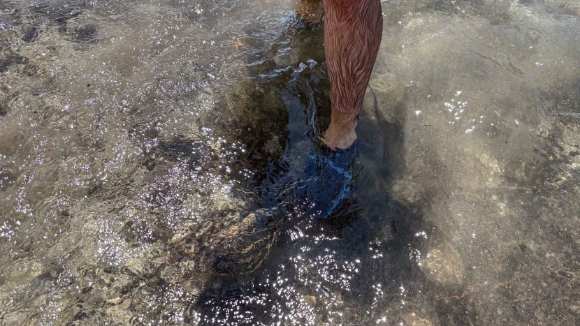 athmile water shoes - these are unlikely to keep your feet warm, with minimal insulation...