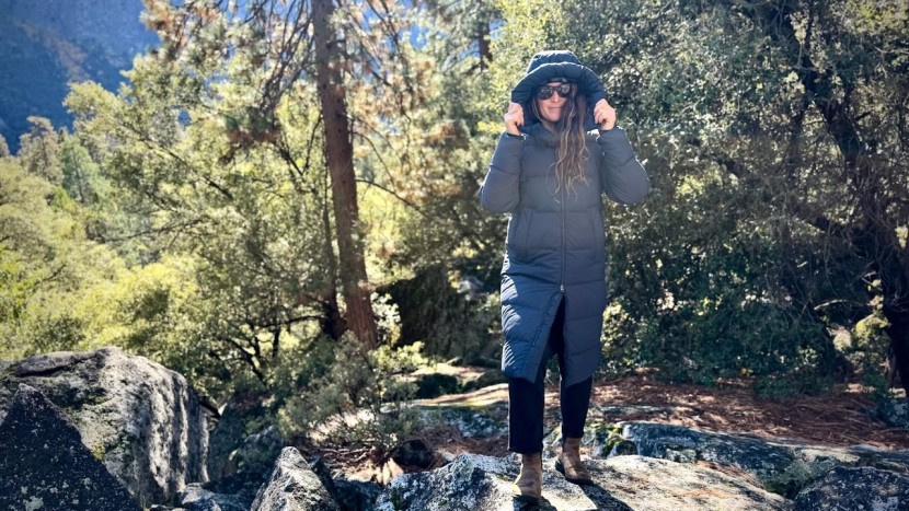 longer hemlines can restrict mobility, but two-way zippers can help...