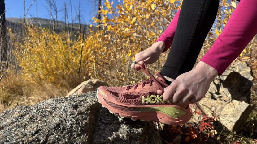 hoka challenger 8 for women - the thick cushion underfoot dampens jagged rocks and sticks, even...