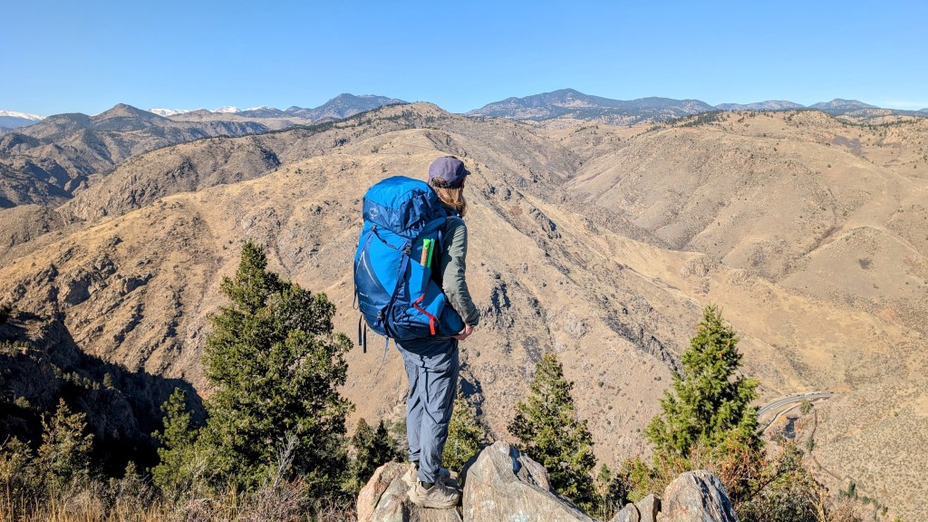 backpacks backpacking - testing backpacks in colorado&#039;s rocky mountains in the fall.