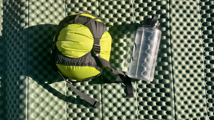 western mountaineering megalite - the megalite doesn&#039;t come with a standard stuff sack, so we squeezed...