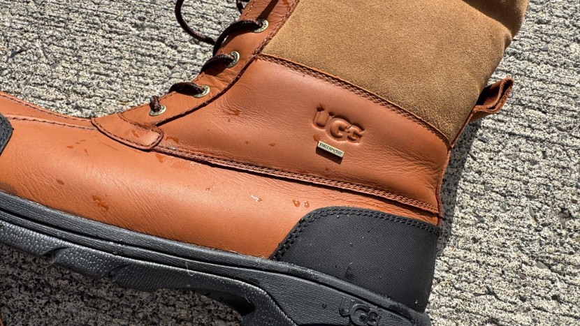 ugg butte - the rugged leather upper is stitched with stout-looking thread and...