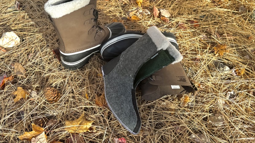 winter boots men - the thick synthetic felt liner in the sorel caribou made our feet...