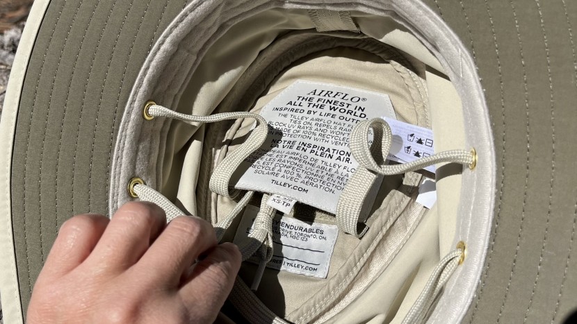 tilley ltm6 airflo - we didn&#039;t love the wind cord. we could feel it when it was stowed...