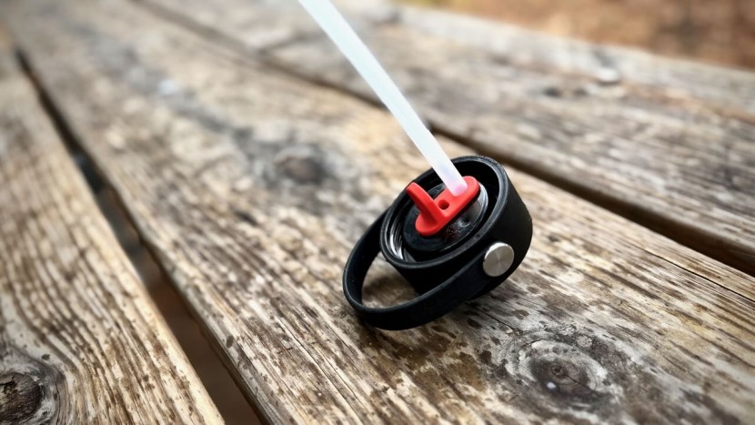 water bottle - the plastic straw on the hydro flask wide mouth design imparted the...