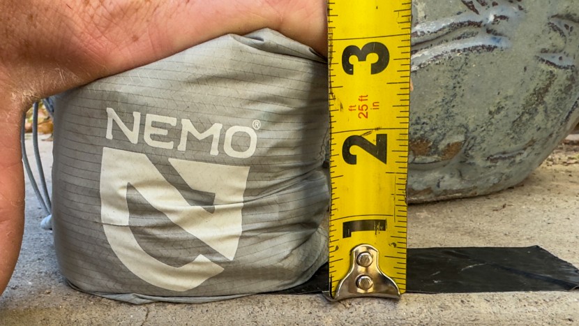 we can squeeze that pad into approx. .75l of space -- impressive!