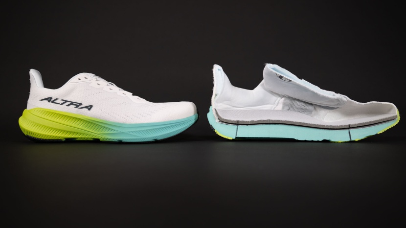 walking shoes - the difference between the cushion height at the heel and toe...