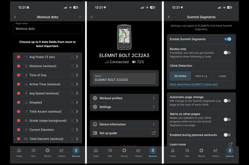 wahoo elemnt bolt 3 - the bolt v3 is easily customizable, both on the unit and in the app...