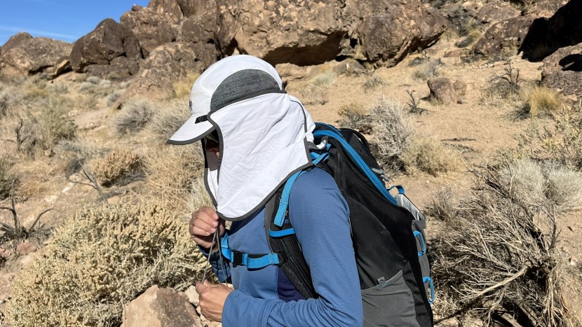 sun hat - the sun runner&#039;s cape offers excellent sun protecion, making it...