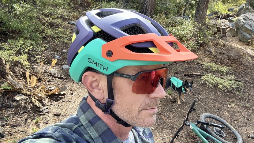 mountain bike helmet - a three-position visor lets you block just the right amount of light.