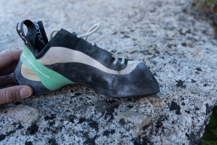 climbing shoes womens - the slight downturn and an incredibly stiff midsole allow the miura...