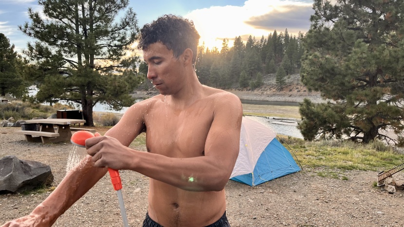 camping shower - the ivation won&#039;t heat your water, but it&#039;ll make you feel clean and...