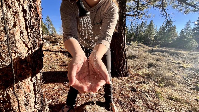 sea to summit pocket shower - the pocket shower produced adequate water pressure for washing off...