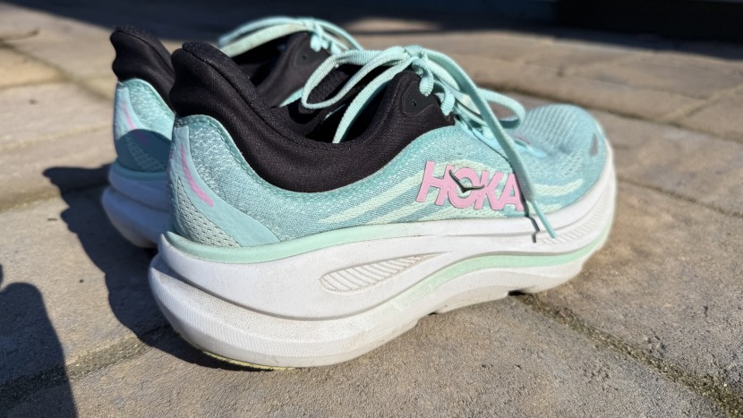hoka bondi 9 for women - a high stack of protective foam and a well-designed rocker create a...