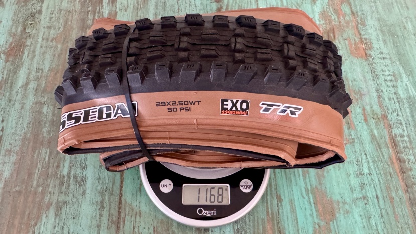 maxxis assegai - almost doesn&#039;t matter what the assegai weighs; pushing this rubber...