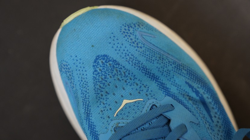 hoka clifton 10 - the toe box is narrow and tapers early from the outside of the foot.