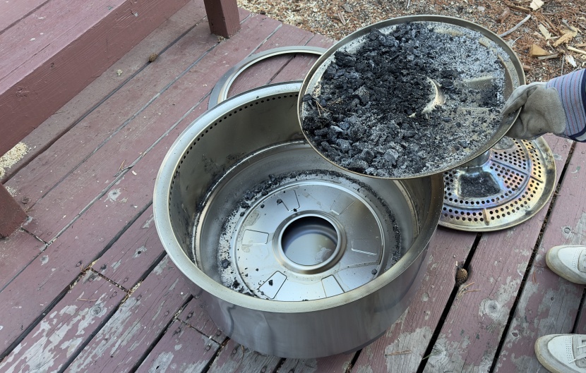 solo stove summit 24" - clean up is straightforward, though we wish it were easier to remove...