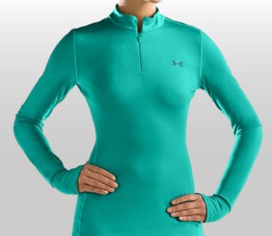 Under Armour Coldgear Baselayer Top in Green for Men