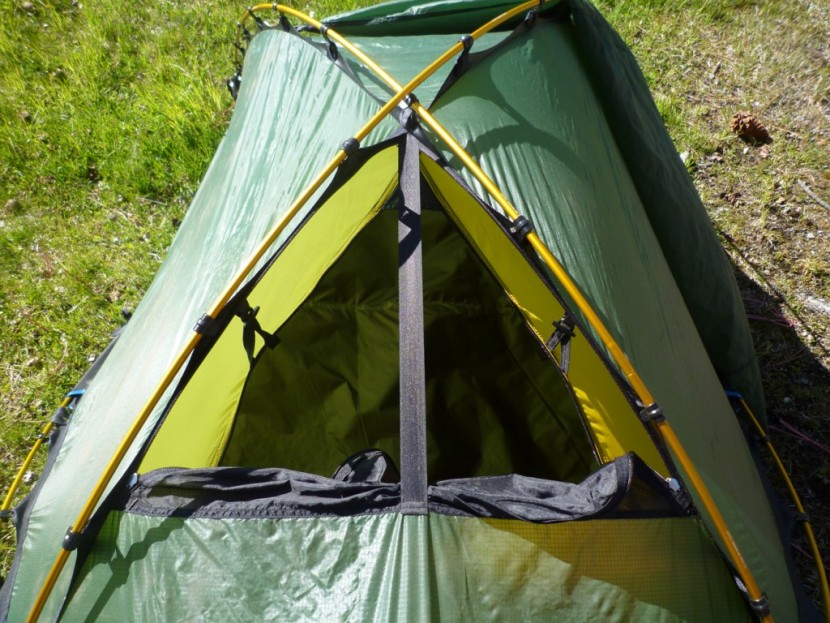 hilleberg jannu - the jannu has a large top vent. note the webbing strip that...