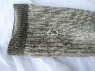 rei merino wool light hiker ii socks - the least whole-y and most hole-y of the socks tested.