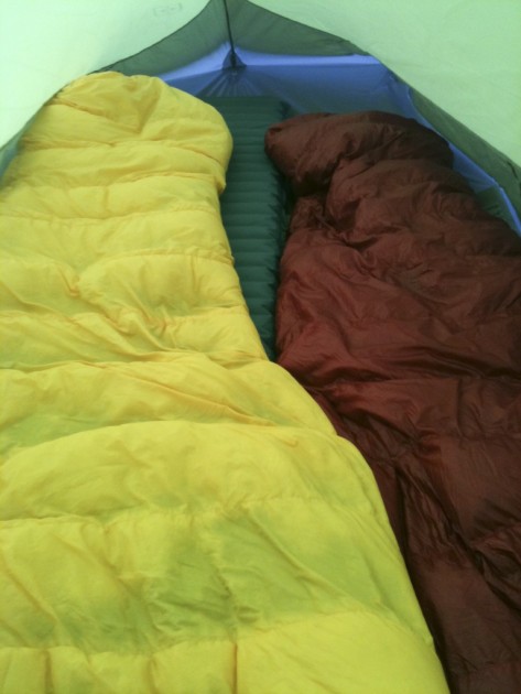 easton kilo 2 - the rab neutrino 200 (yellow) and western mountaineering summerlite...